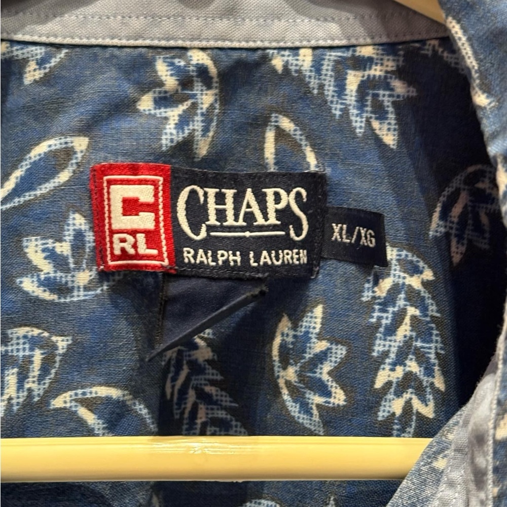Chaps Ralph Lauren Blue Button Up XL - Picture 5 of 5